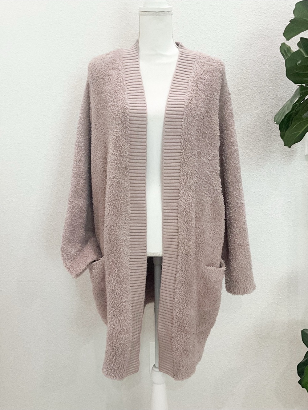 Barefoot Dreams Rose Pink Sherpa Cardigan Size 1X